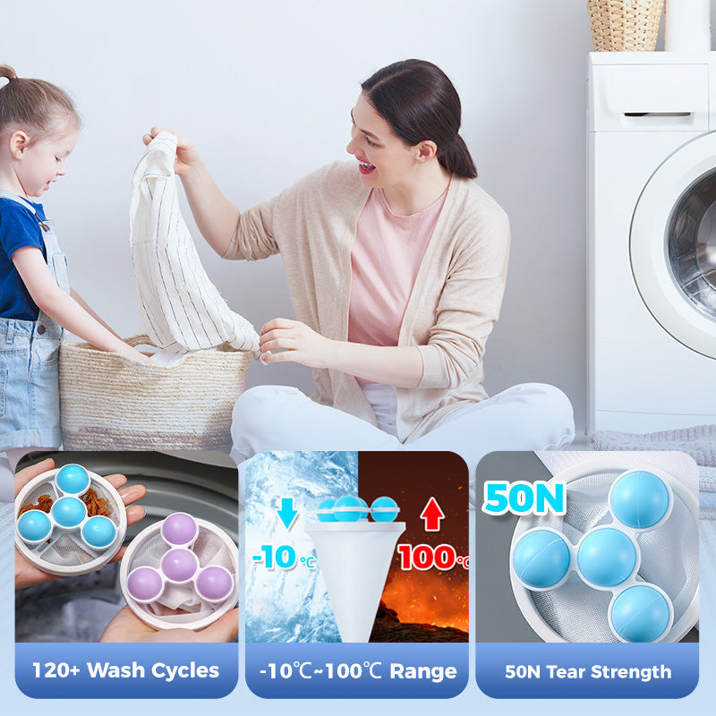 🧺 BUY 1 GET 1 FREE! 🧼 Floating Lint Mesh Bag – Catches Hair & Lint, Reusable & Protects Washing Machine/Drain 🚿