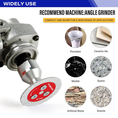 Professional 50mm (2") Diamond Grinding & Cutting Disc with RemovabIe FIange for Tile & Stone