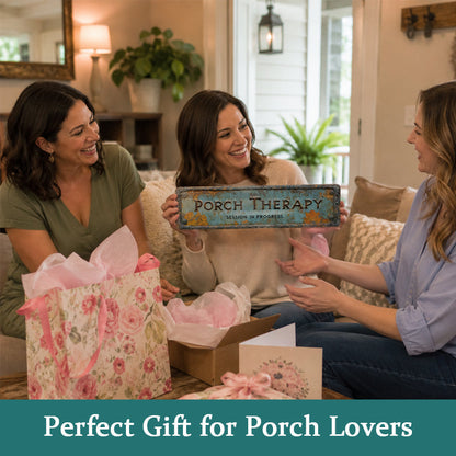 Country-style "Porch Healing" Metal Sign