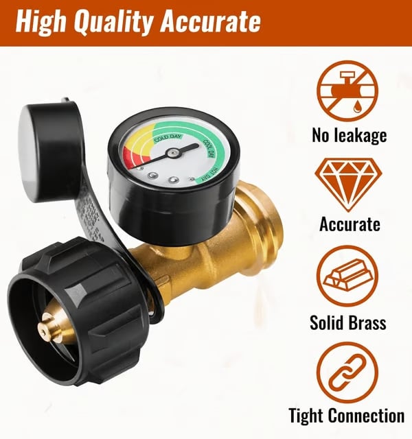 2026 New Universal Propane Tank Gauge – Easy-Read Fuel Level Indicator for 5-40 lb LP Tanks