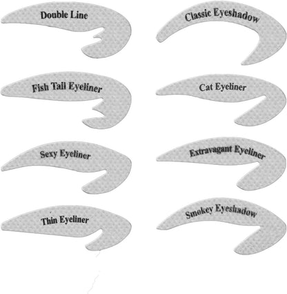 16PCS Eyeliner & Eyeshadow Stencil Kit - Perfect Wings in Seconds