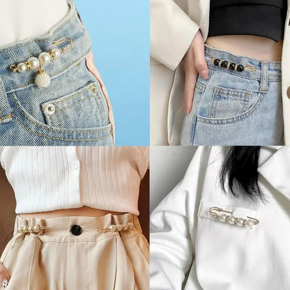 Lustrous Pearl Metal Brooch | Multi-purpose Outfit Accessory