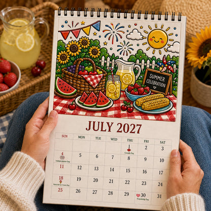 🎨Color Your Year 2027: Creative Coloring Calendarr📅