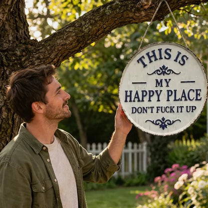 This Is My Happy Place Metal Wall Sign