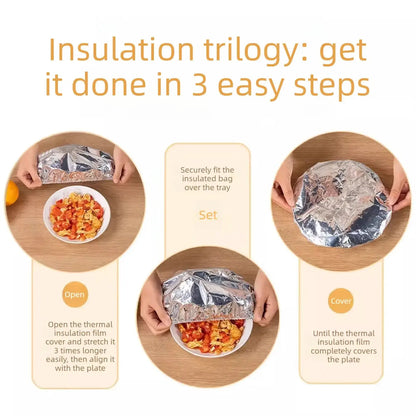 Elastic Aluminum Foil Food Covers – Heat Retaining & Freshness Preserving Covers for Plates, Bowls & Containers