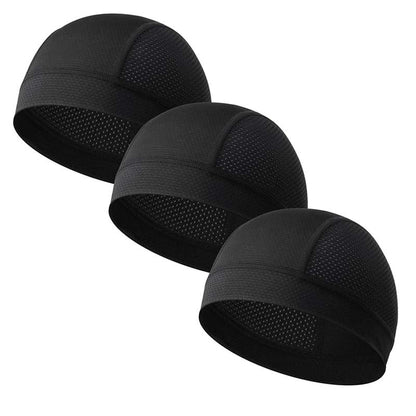 🧢 2 Pack Breathable Skull Cap for Men | Lightweight Sweat-Wicking Head Wrap & Helmet Liner for Cycling, Running & Motorcycling