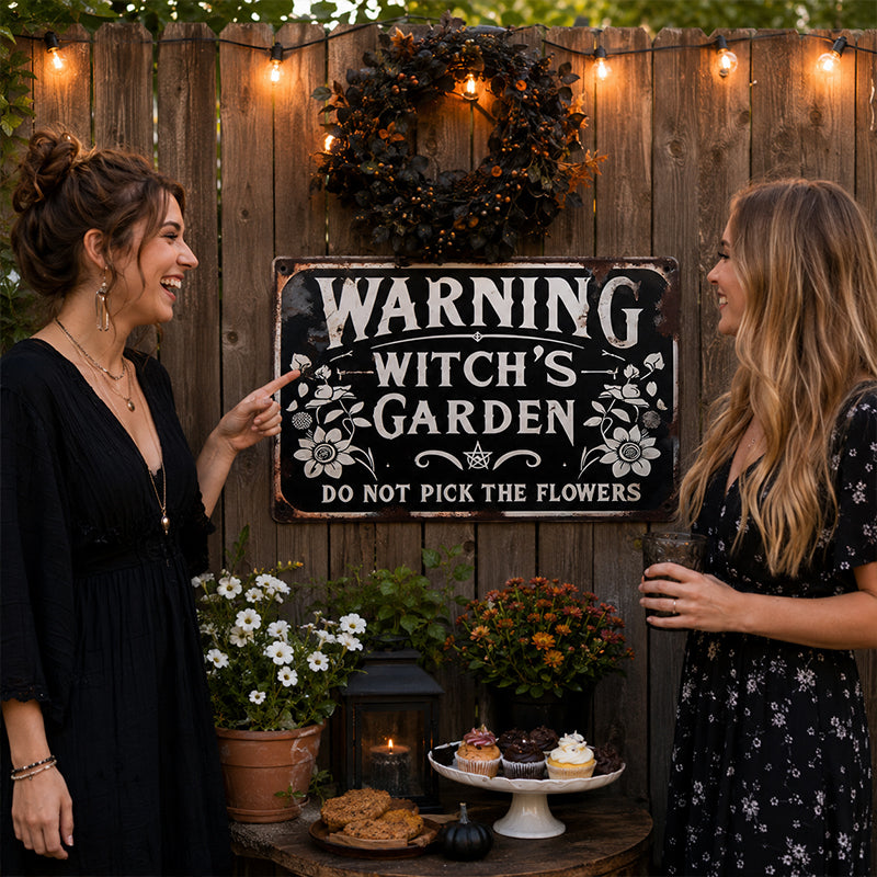 🧙 Warning: This is the Witch's Garden Iron Sign