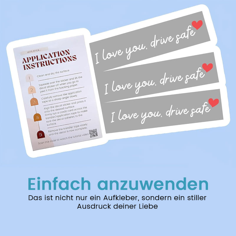 💖“I Love You Drive Safe“ Mirror Sticker