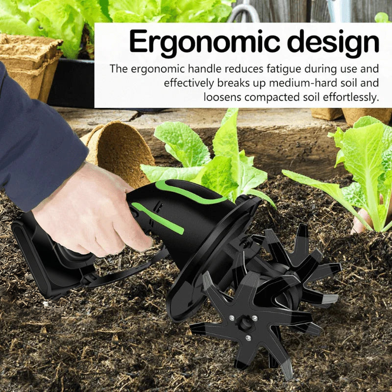 Tyiiplus™ 2-IN-1 Cordless Tiller & Cultivator with Extendable Pole
