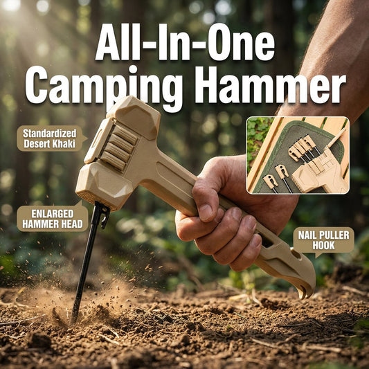 🔨🏕️Multifunctional Camping Hammer & Tent Stake Puller✨