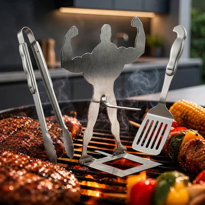 Funny BBQ Stand Muscle Man Hot Dog Holder