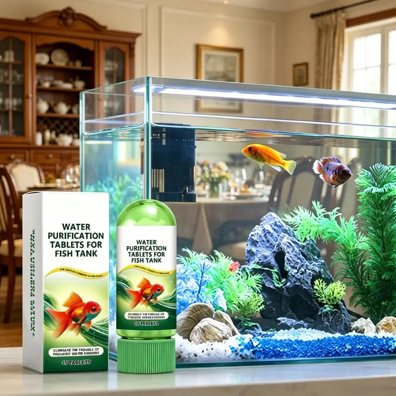 🧪Aquarium Water Purification Tablets | Bio-Safe Effervescent Formula for Crystal Clear Fish Tanks