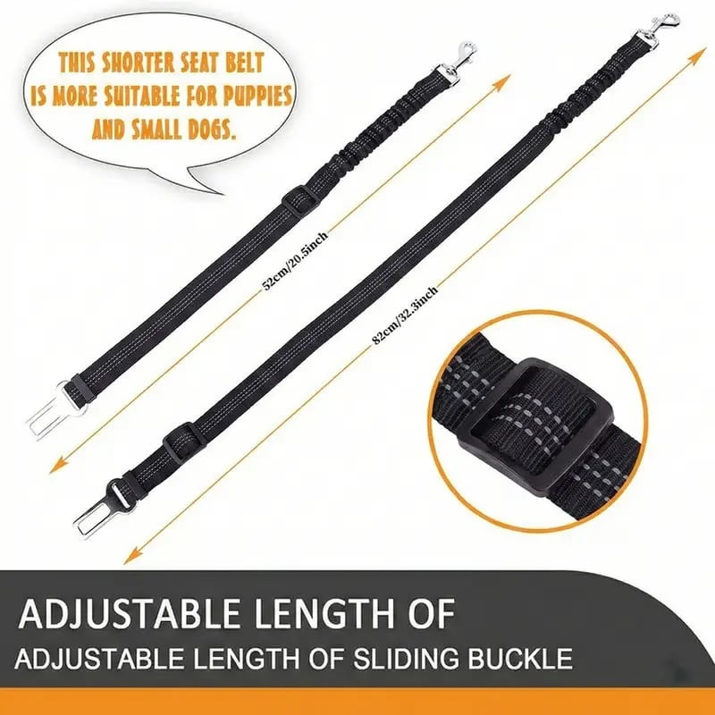 2-Pack Pet Dog & Cat Seat Belts for Cars