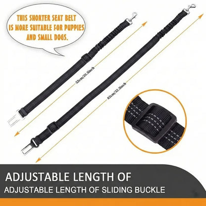 2-Pack Pet Dog & Cat Seat Belts for Cars