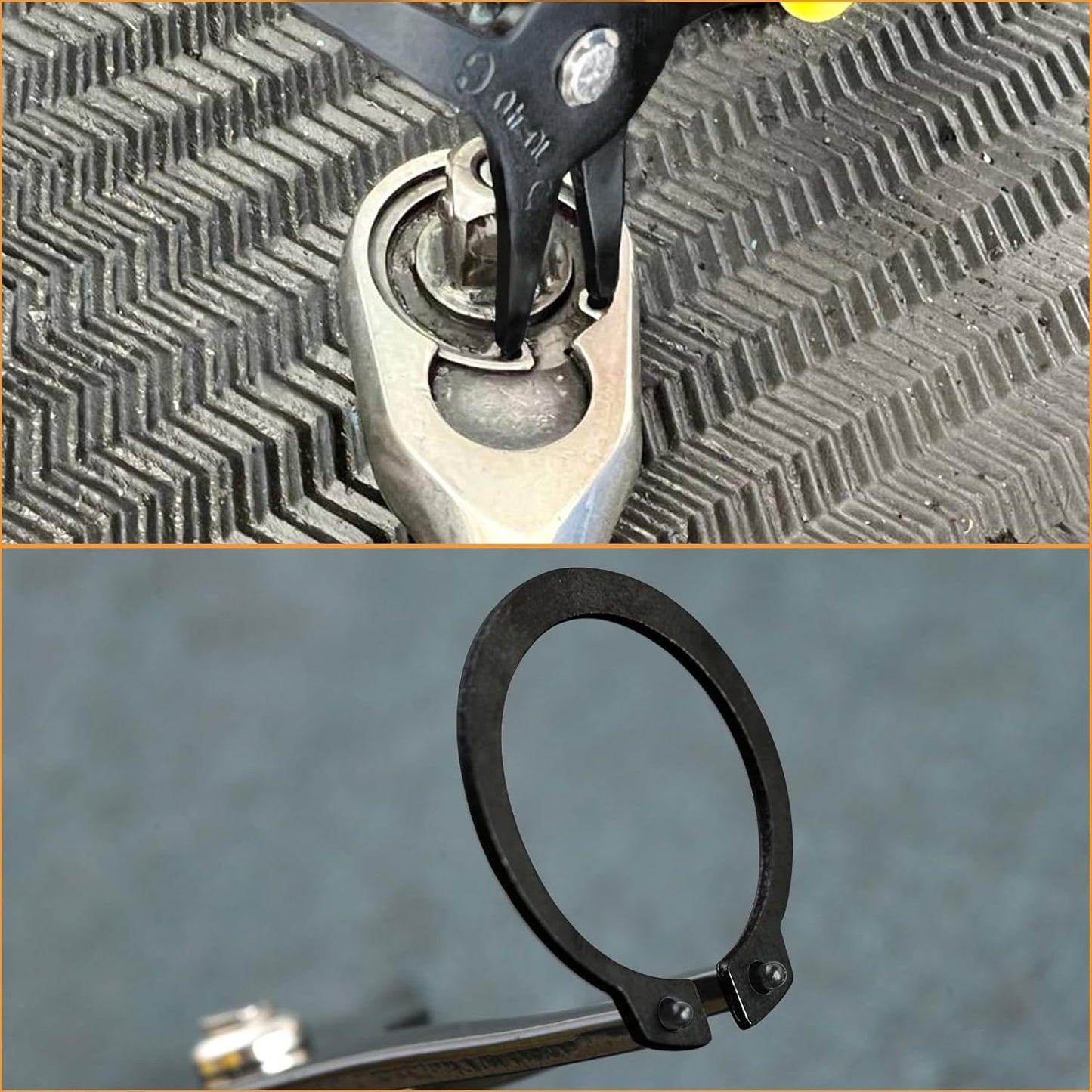 2-in-1 Snap Ring Pliers - Internal & External Circlip Pliers for 10-40mm Snap Rings