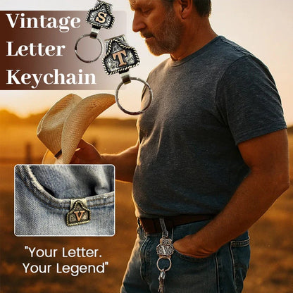 Handmade Cow Tag Belt  Key Holder with Custom Initial