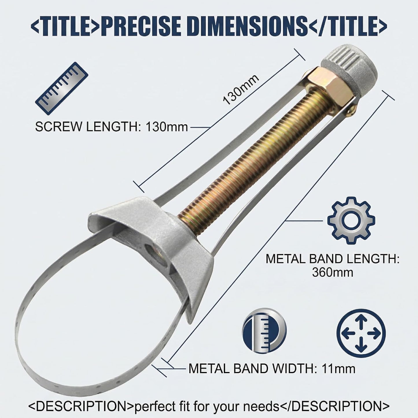 New Adjustable Steel Band Oil Filter Wrench