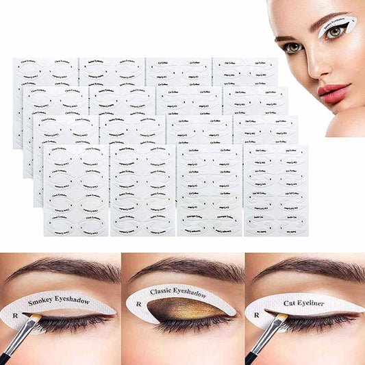 16PCS Eyeliner & Eyeshadow Stencil Kit - Perfect Wings in Seconds