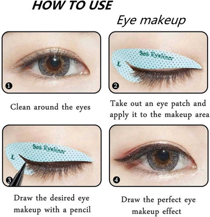 16PCS Eyeliner & Eyeshadow Stencil Kit - Perfect Wings in Seconds