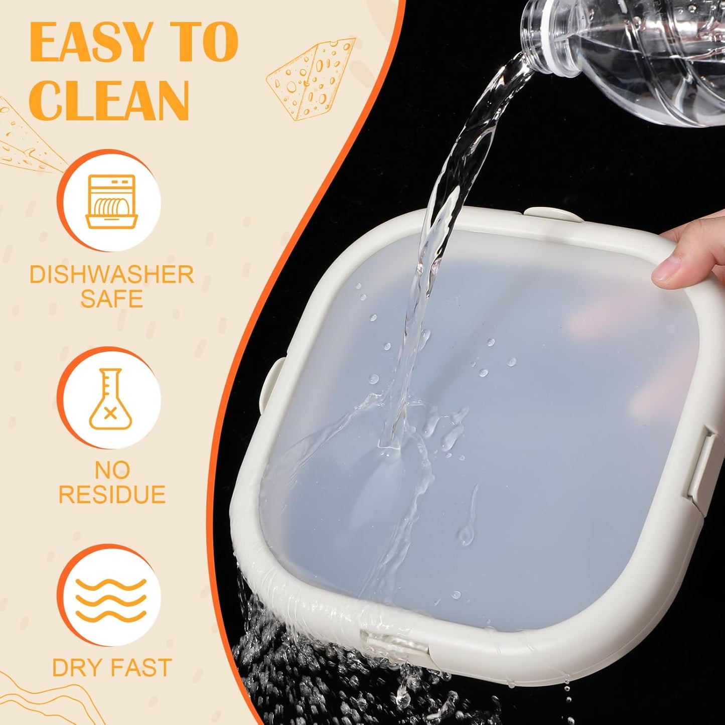 Silicone Containers for Storing Fruits and Vegetables, Designed to Prevent Oxidation