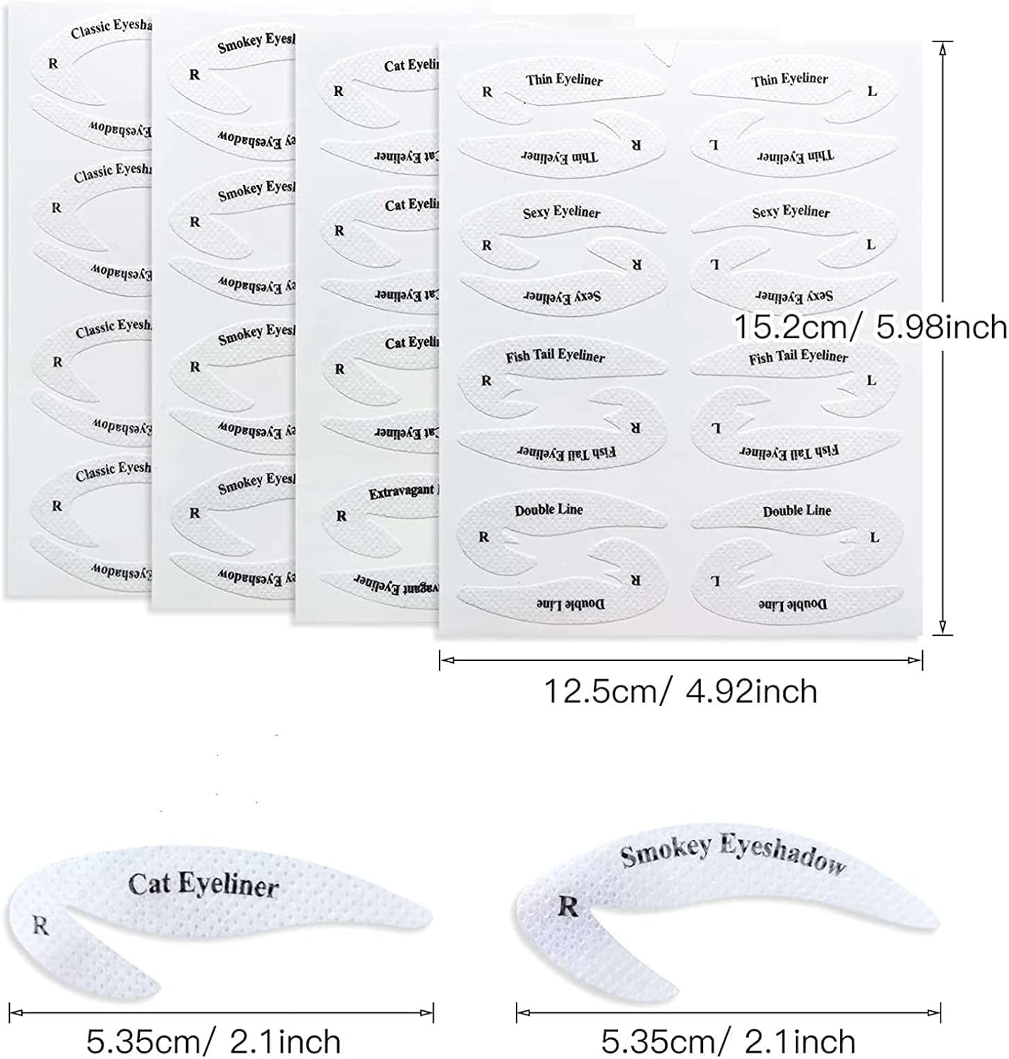 16PCS Eyeliner & Eyeshadow Stencil Kit - Perfect Wings in Seconds