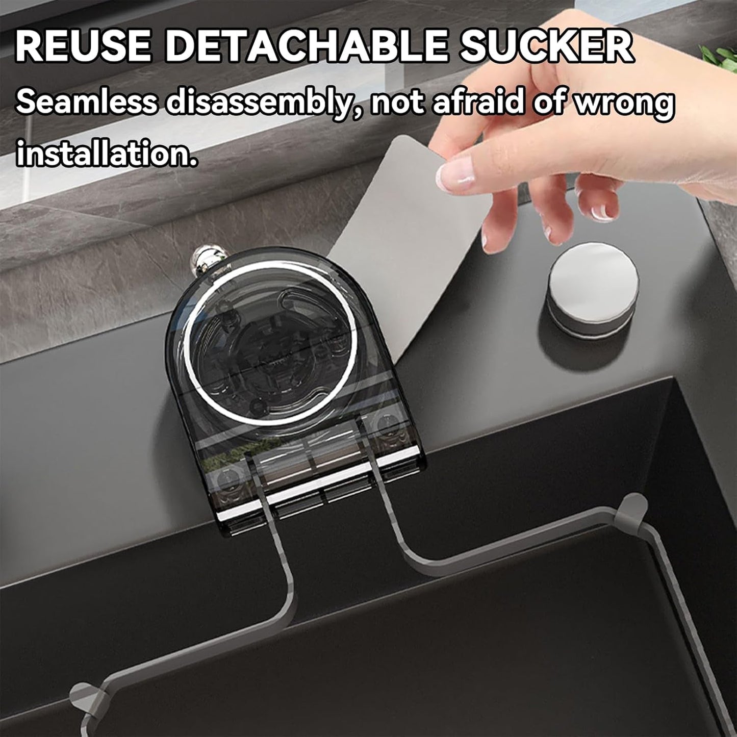 Kitchen Sink Strainer Basket with Suction Pad – Includes 50 Disposable Mesh Bags