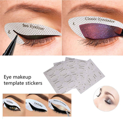 16PCS Eyeliner & Eyeshadow Stencil Kit - Perfect Wings in Seconds