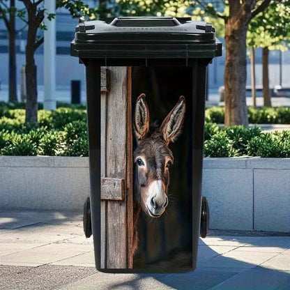 🫏 Donkey Painting Trash Can Sticker