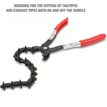 TyiiPLUS Exhaust Cutter, Cuts 3/4" to 3-1/4" Pipe, Durable Chain Cutter Tool, Easy One-Handed Rotation, Compact Pipe Cutter Chain for Tight Spaces