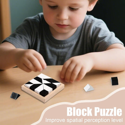 🧠 Hidden Blocks Brain Builder – 3D STEM Puzzle for Logic & Problem-Solving Skills, Educational Wooden Building Toy for All Ages