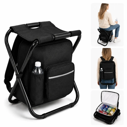 TYIIPLUS™ 3-in-1 Folding Backpack Stool with Insulated Cooler Bag