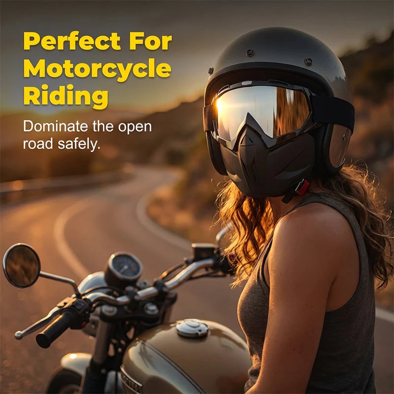 🔥Detachable Full Face Goggle Mask
