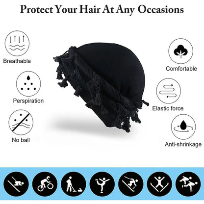 Silk Satin Lined Halo Turban Cap