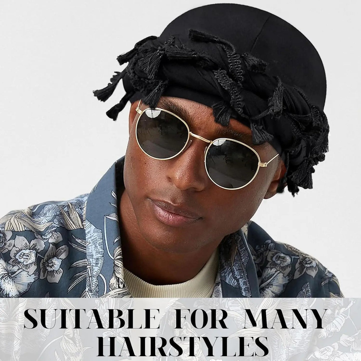 Silk Satin Lined Halo Turban Cap