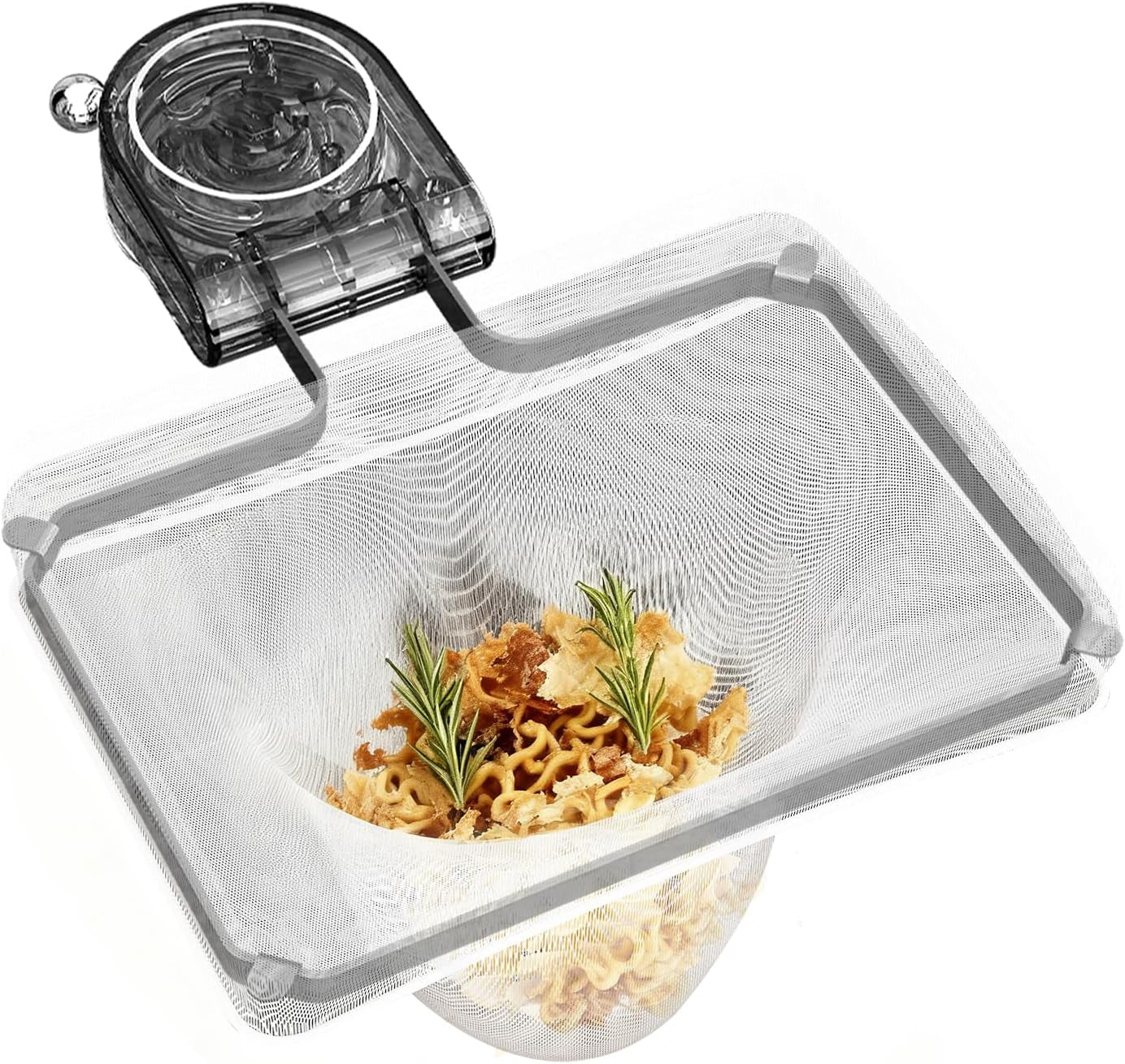 Kitchen Sink Strainer Basket with Suction Pad – Includes 50 Disposable Mesh Bags