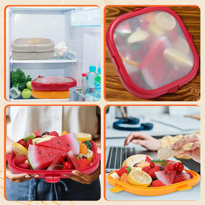 Silicone Containers for Storing Fruits and Vegetables, Designed to Prevent Oxidation