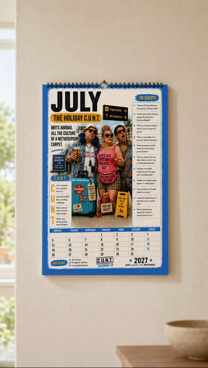 2027 C.U.N.T. Calendar - The Calendar That Finally Has A Personality 😈