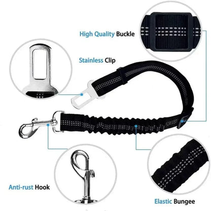 2-Pack Pet Dog & Cat Seat Belts for Cars