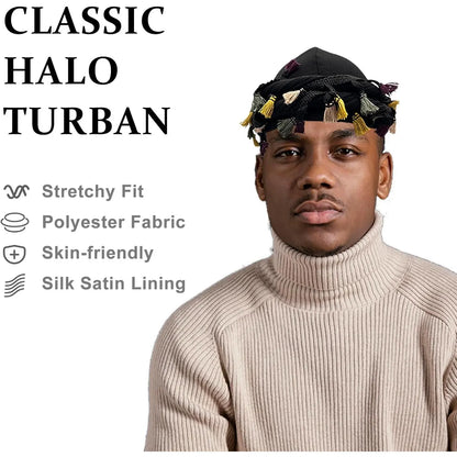 Silk Satin Lined Halo Turban Cap