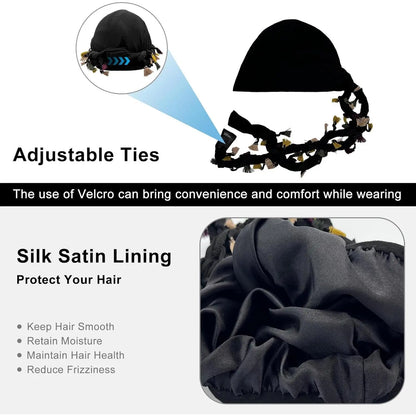 Silk Satin Lined Halo Turban Cap