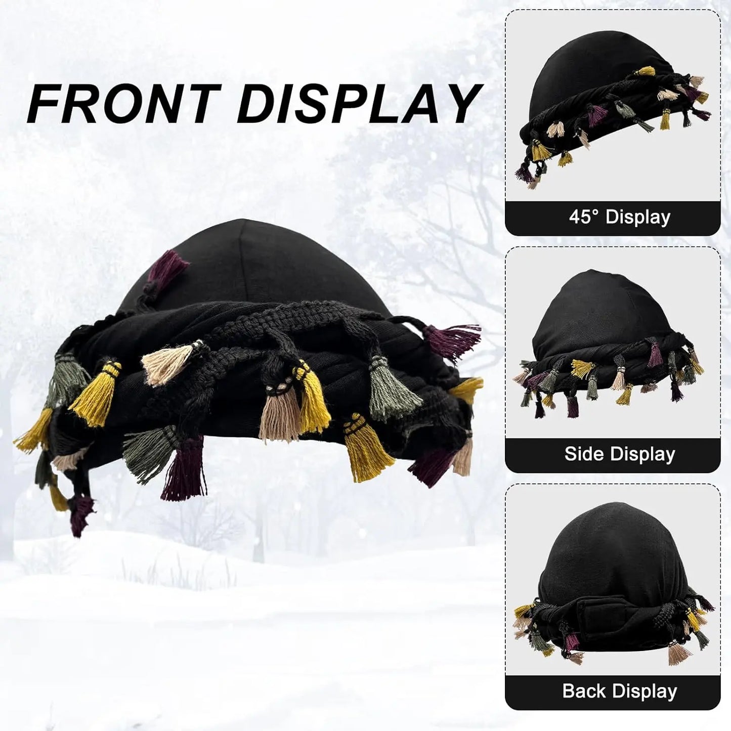Silk Satin Lined Halo Turban Cap