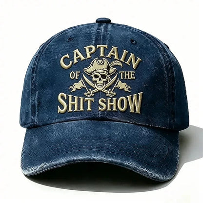 Captain Of The Shit Show Embroidery Adjustable Cap