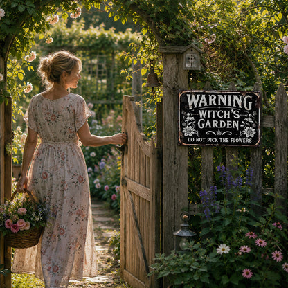 🧙 Warning: This is the Witch's Garden Iron Sign