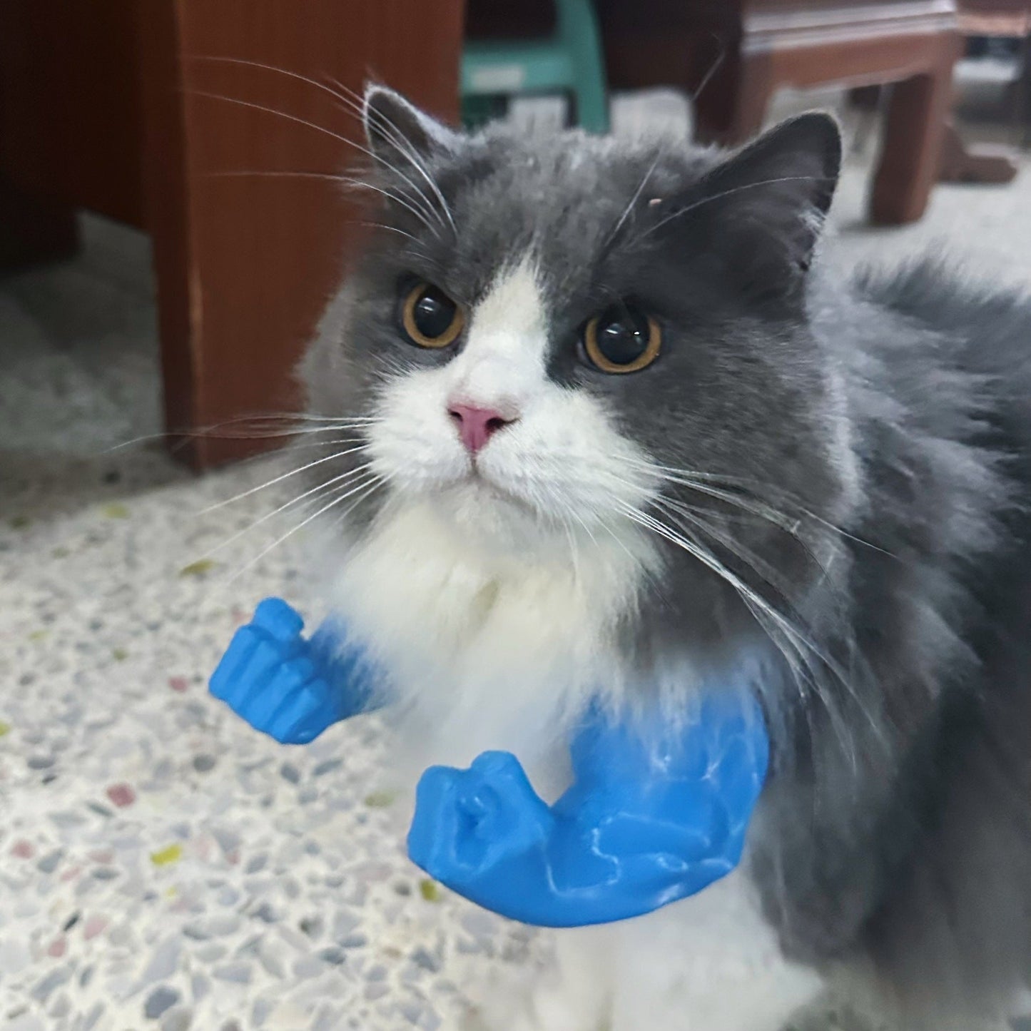 Creative Green Giant Muscle Arm Cat Toy