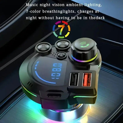 PD 30w Type-C Car Charger & Bluetooth 5.3 FM Transmitter, Wireless MP3 Player with Dual USB Ports