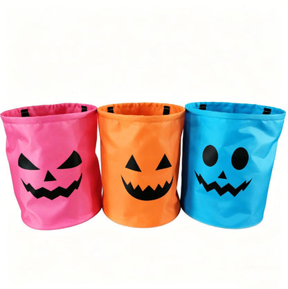 Glow-in-the-Dark Halloween Candy Buckets - LED Trick-or-Treat Bag