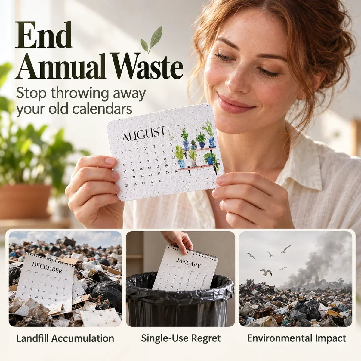 🌱Eco-Friendly Plantable “Timeless” Seed Calendar 2027