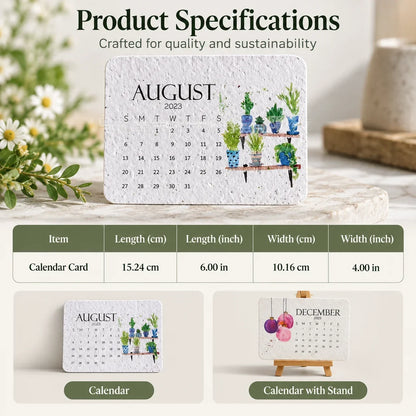 🌱Eco-Friendly Plantable “Timeless” Seed Calendar 2027