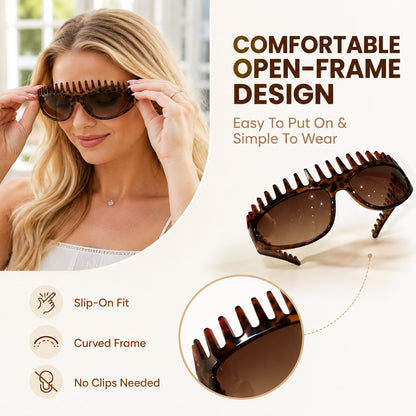 2-In-1 Tortoiseshell Headband Sunglasses