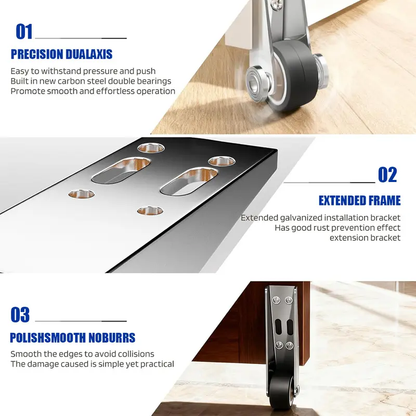 TYIIPLUS™ Heavy Duty Furniture Roller Wheels – 110LBS Low Profile Sliding Casters for Cabinets, Doors, Drawers & Plant Stands